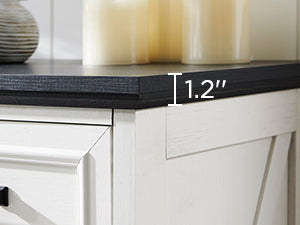 JXQTLINGMU 7 Drawer Dresser, Farmhouse Double Chest of Drawers