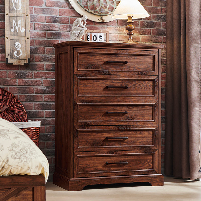 JXQTLINGMU 46 inch Farmhouse 5 Drawers Dresser Chests