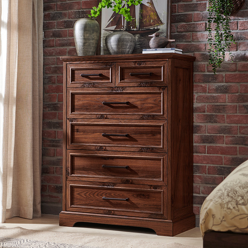 JXQTLINGMU 44 inch Farmhouse 6 Drawer Chest