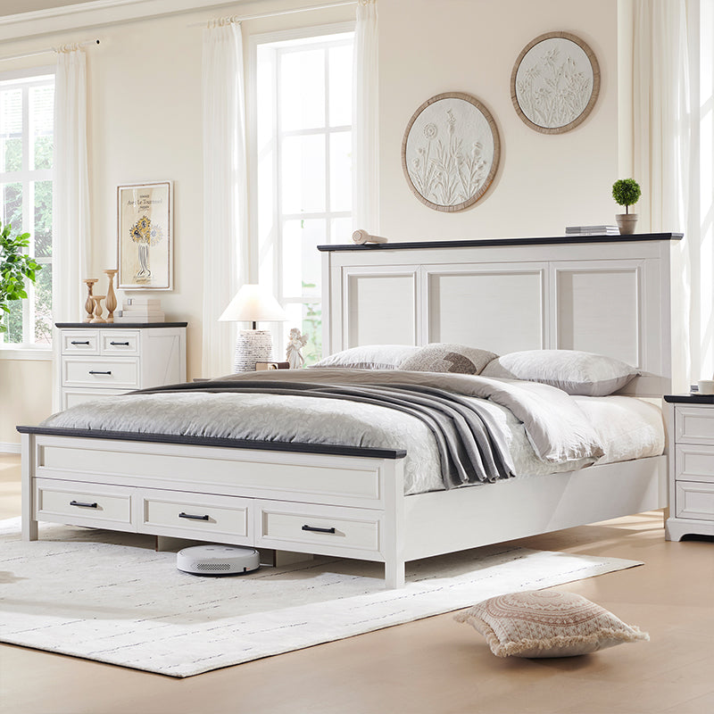 JXQTLINGMU Farmhouse Full/Queen/King Size Bed Frame
