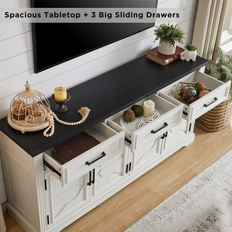 JXQTLINGMU 66 inch Farmhouse TV Stand