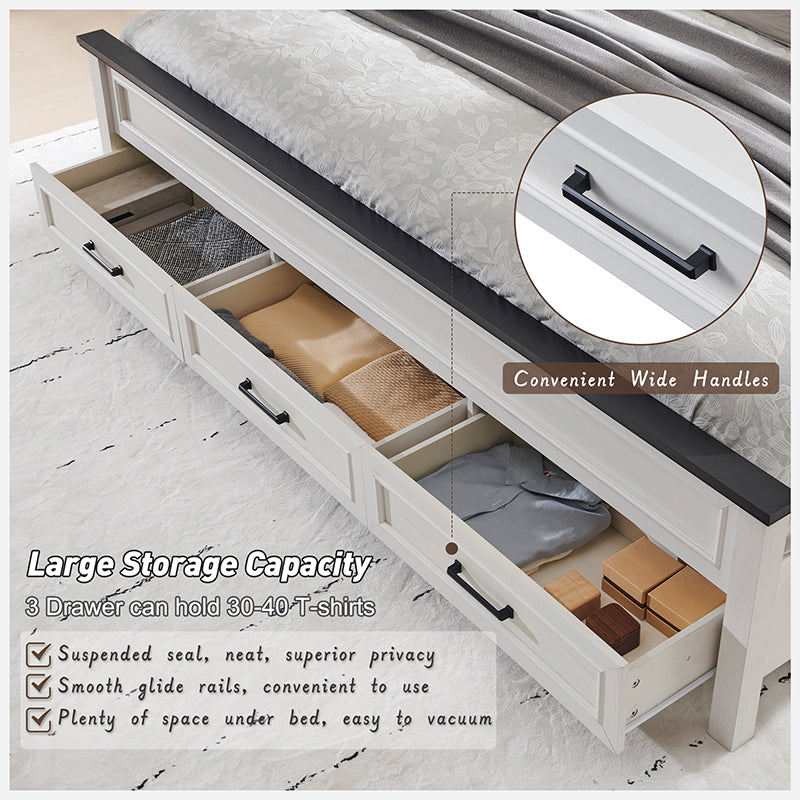 JXQTLINGMU Farmhouse Full/Queen/King Size Bed Frame