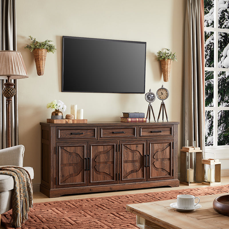 JXQTLINGMU 66 inch Farmhouse TV Stand