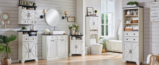 Bathroom makeover: How storage cabinets can completely solve your bathroom clutter problem!