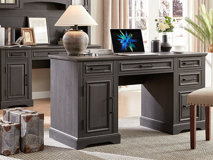 JXQTLINGMU 58 inch Executive Desk, Farmhouse Computer Desk with Drawers