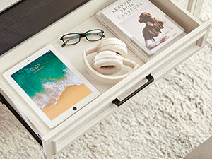 JXQTLINGMU 58 inch Executive Desk, Farmhouse Computer Desk with Drawers