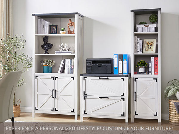 JXQTLINGMU 70 inch Storage Cabinet with Doors