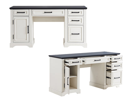 JXQTLINGMU 58 inch Executive Desk, Farmhouse Computer Desk with Drawers