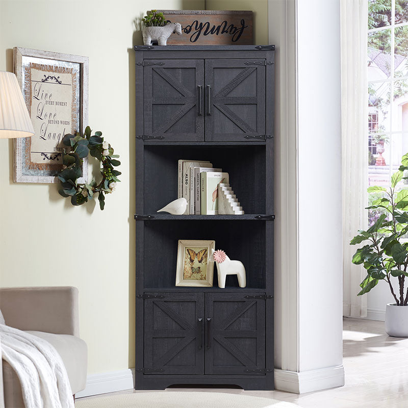 JXQTLINGMU 67 inch Farmhouse Corner Storage Cabinet