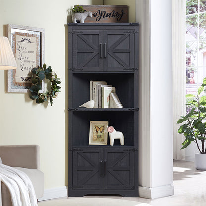 JXQTLINGMU 67 inch Farmhouse Corner Storage Cabinet