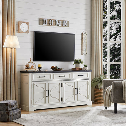 JXQTLINGMU 66 inch Farmhouse TV Stand