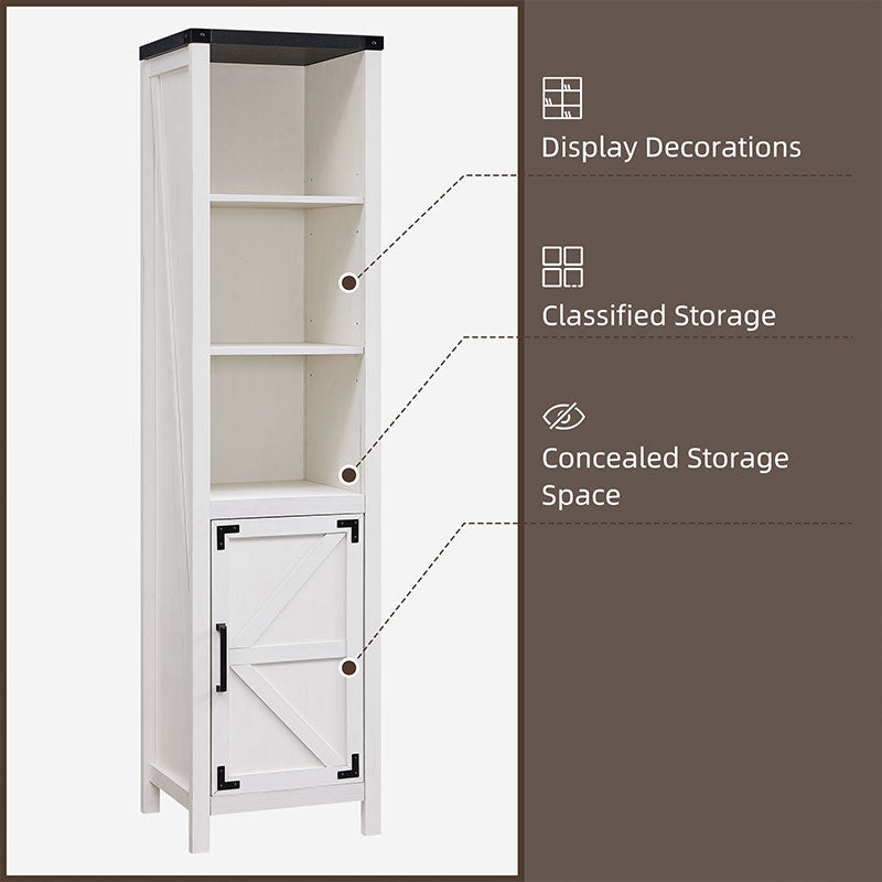 JXQTLINGMU 70 inch Storage Cabinet with Doors
