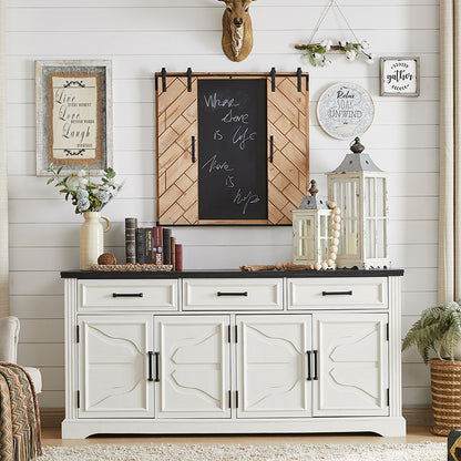 JXQTLINGMU 66 inch Farmhouse TV Stand