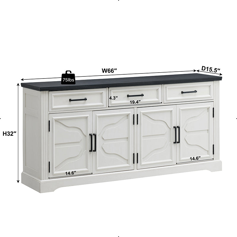 JXQTLINGMU 66 inch Farmhouse TV Stand