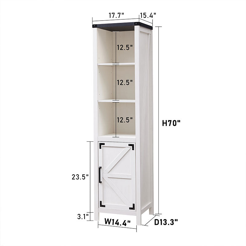 JXQTLINGMU 70 inch Storage Cabinet with Doors