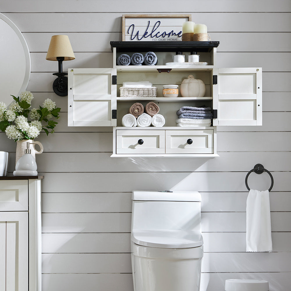 JXQTLINGMU 24 inch Bathroom Wall Cabinet, Farmhouse Medicine Cabinet