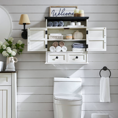 JXQTLINGMU 24 inch Bathroom Wall Cabinet, Farmhouse Medicine Cabinet