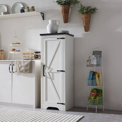 JXQTLINGMU Farmhouse Bathroom Floor Storage Cabinet with Barn Doors