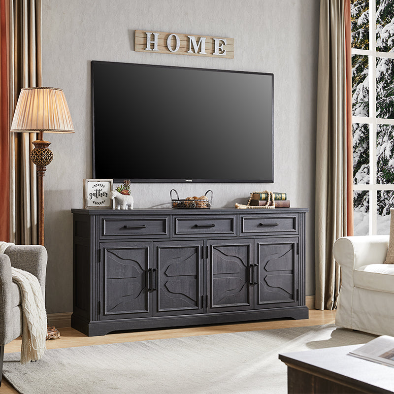 JXQTLINGMU 66 inch Farmhouse TV Stand