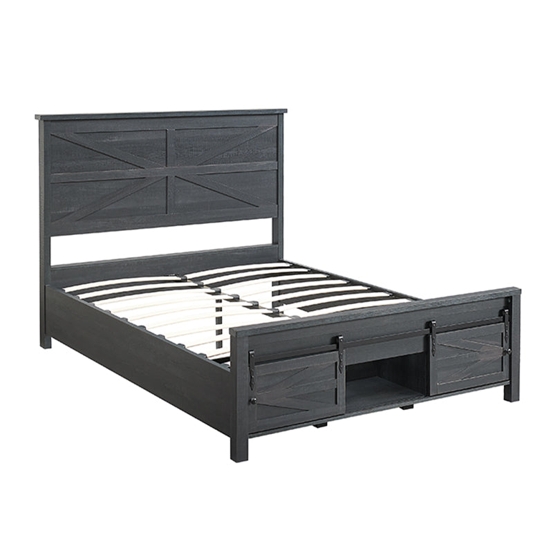 JXQTLINGMU Farmhouse Wood Bed Frame Full/Queen/King Size
